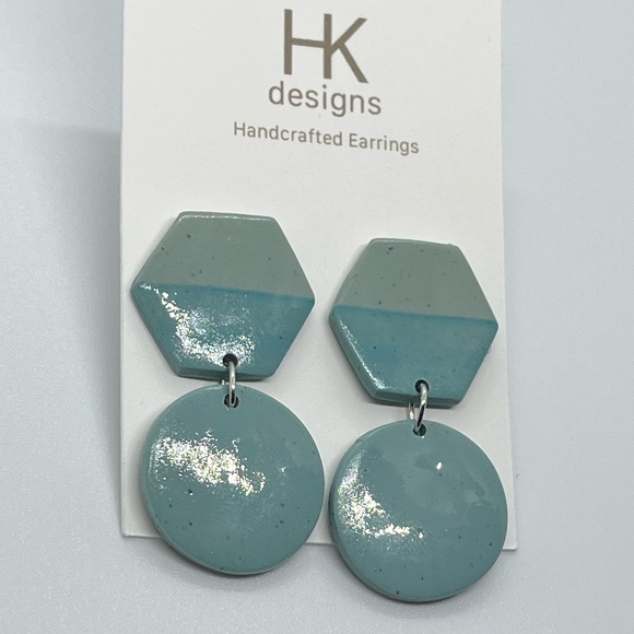 Glossy Handmade Clay Earrings - Picture 2 of 12